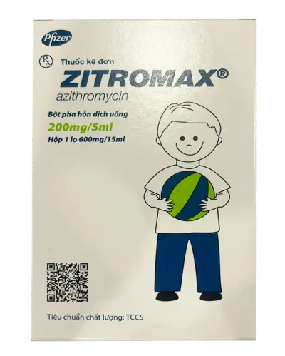 Zitromax Azithomycin 200mg/5ml hộp 1 lọ 600mg/15ml Pfizer