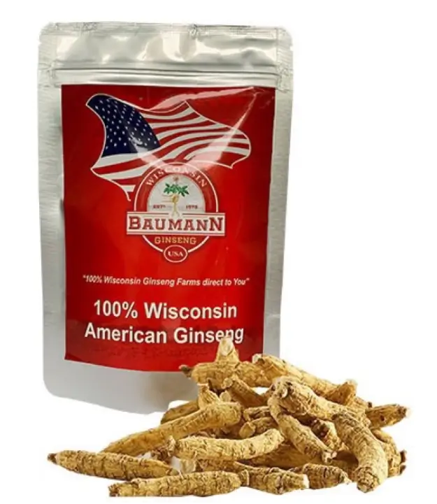 Nhân Sâm Mỹ Baumann Wisconsin Nguyên Củ 100g