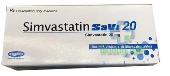 Thuốc Simvastatin Savi 20Mg - Hộp 3 vỉ x 10 viên