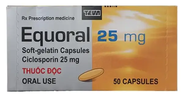 Thuốc Equoral 25mg Teva – Dự phòng thải ghép sau ghép tạng (50 viên)
