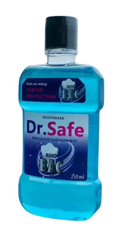 Nước súc miệng Dr.Safe 250 ml hương BẠC HÀ Công ty cổ phần dược trung ương Mediplantex sản xuất