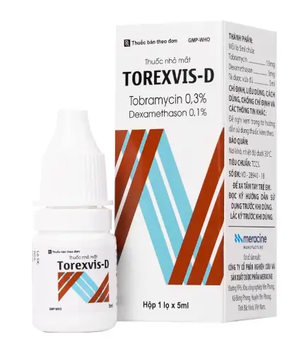 Thuốc nhỏ mắt Torexvis 0,3% Gia Nguyễn phòng và điều trị viêm và ngăn ngừa nhiễm khuẩn (5ml)