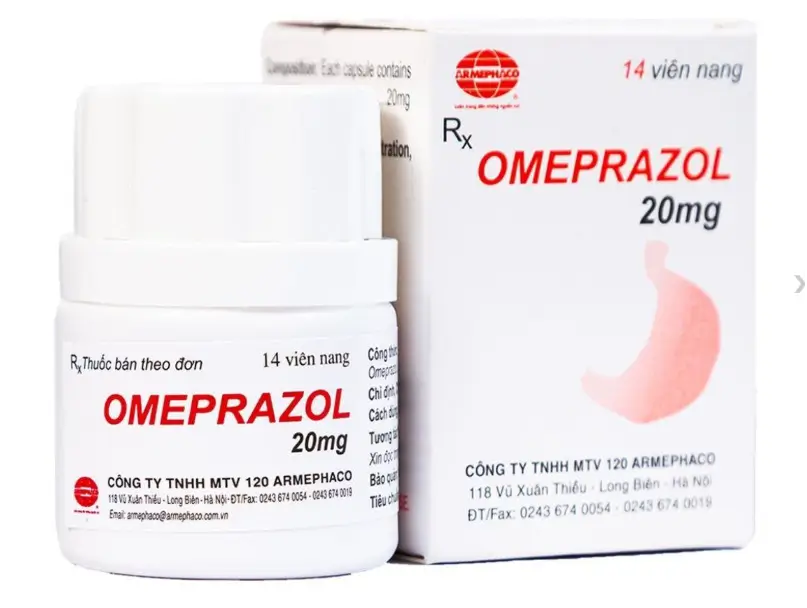 Omeprazole 20mg Armephaco điều trị bệnh loét dạ dày tá tràng