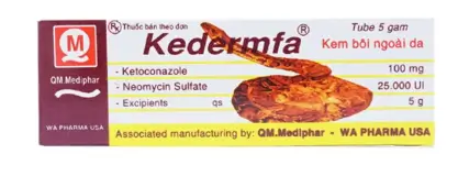 Kem bôi da Kedermfa QM. Mediphar điều trị nấm da chân, da đùi, da toàn thân, nấm móng, lang ben (5g)