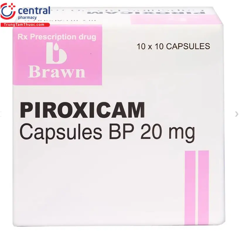 Piroxicam Capsules BP 20mg Brawn điều trị viêm khớp dạng thấp, bệnh Gout cấp