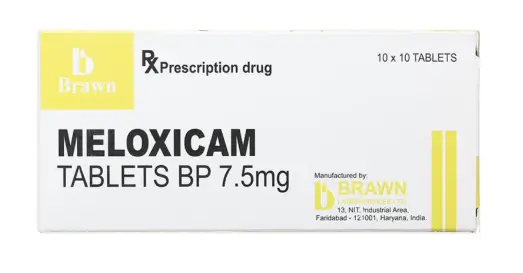 Thuốc Meloxicam Tablets BP 7.5mg B.Brawn giảm viêm xương khớp, viêm khớp dạng thấp (10 vỉ x 10 viên)