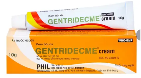 Kem bôi da Gentridecme Cream Phil điều trị nhiễm trùng da, nấm da (10g)