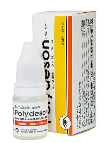 Thuốc nhỏ mắt, mũi, tai Polydeson Vidipha điều trị viêm kết mạc, viêm mí mắt, viêm xoang (5ml)
