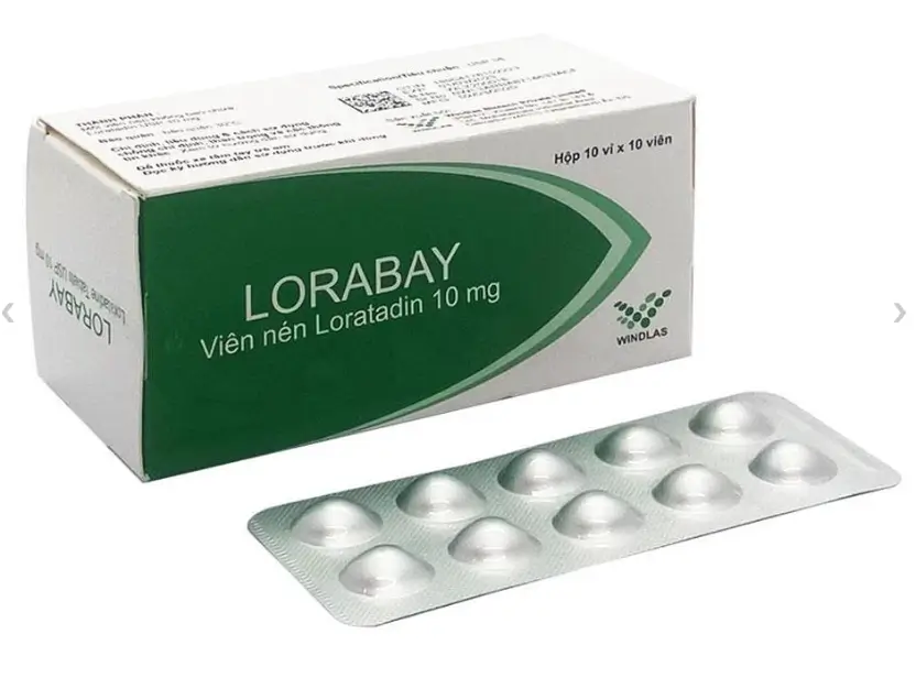 Lorabay 10mg giảm các triệu chứng của bệnh viêm mũi dị ứng và mày đay dị ứng