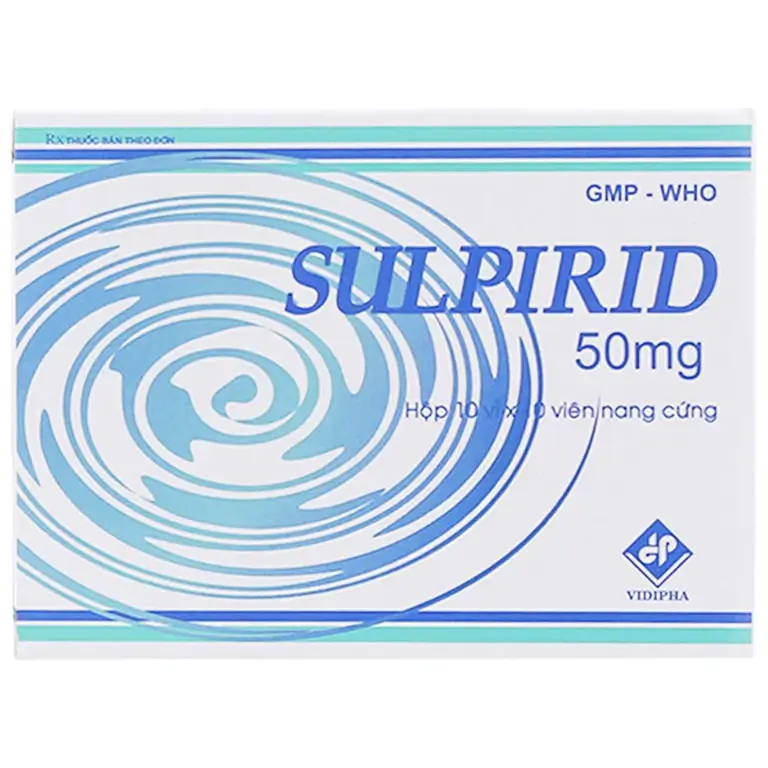 Thuốc Sulpiride Vidipha điều trị chứng rối loạn tâm thần phân liệt (10 vỉ x 10 viên)