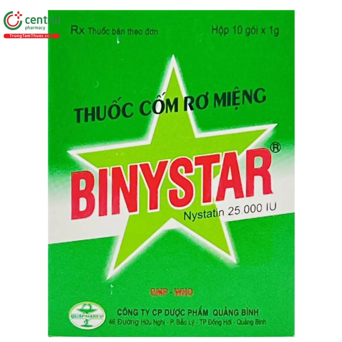 Binystar Dùng trong Bệnh candida miệng