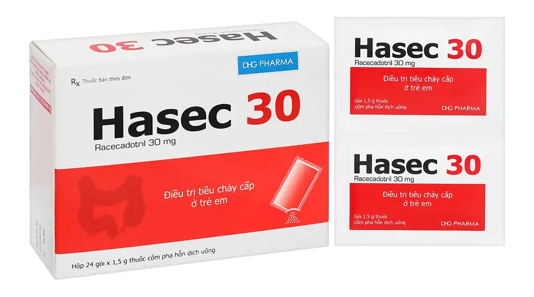 Thuốc cốm Hasec 30 điều trị triệu chứng cấp cứu ở trẻ em (24 gói x 1,5g)