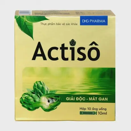 Dung dịch uống giải độc, mát gan Actiso (Hộp 10 ống)