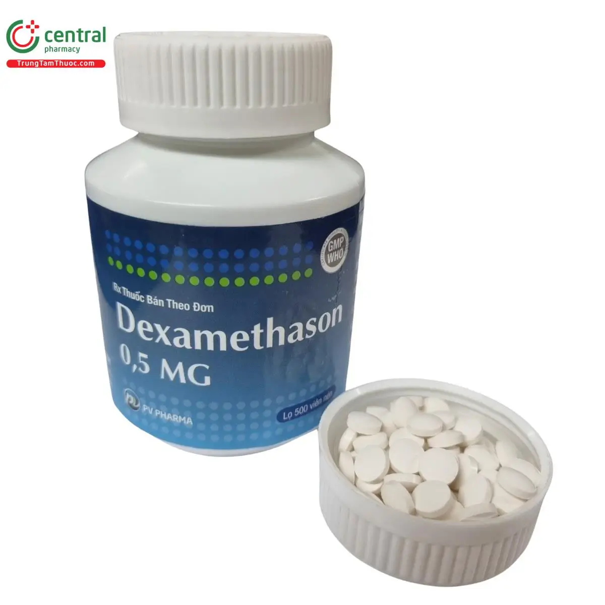 Dexamethasone 0,5mg PV Pharma điều trị các bệnh liên quan đến dị ứng, viêm xương khớp, viêm phù nề mô mềm