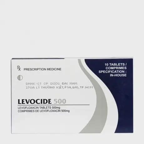 Levocide 500 (Hộp 1 vỉ x 10 viên)