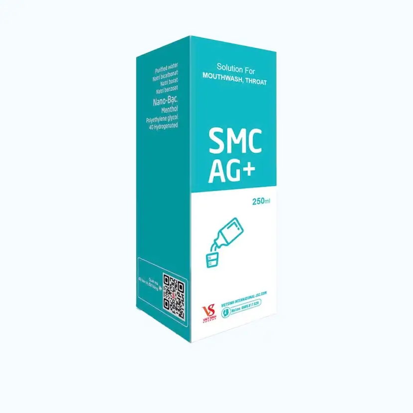 Nước súc miệng SMC Ag+ vệ sinh răng miệng (Chai 250ml)