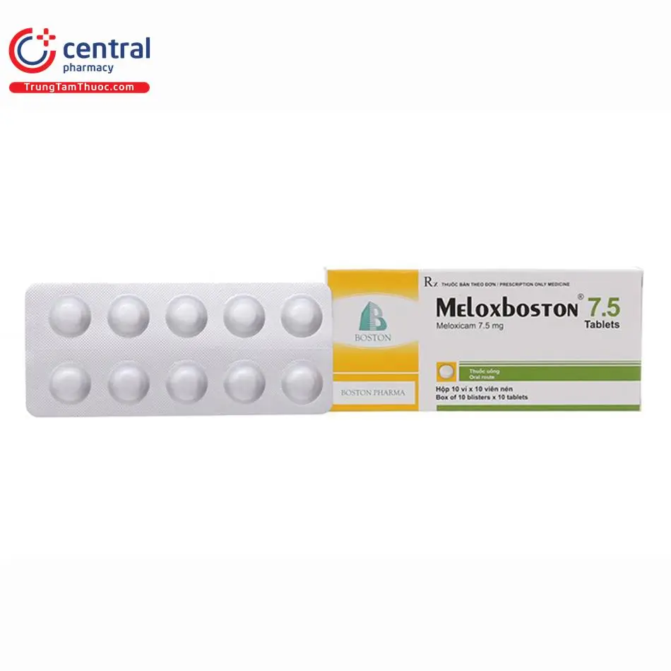 Meloxboston 7,5 điều trị bệnh viêm khớp dạng thấp, thoái hoá khớp, viêm cột sống dính khớp