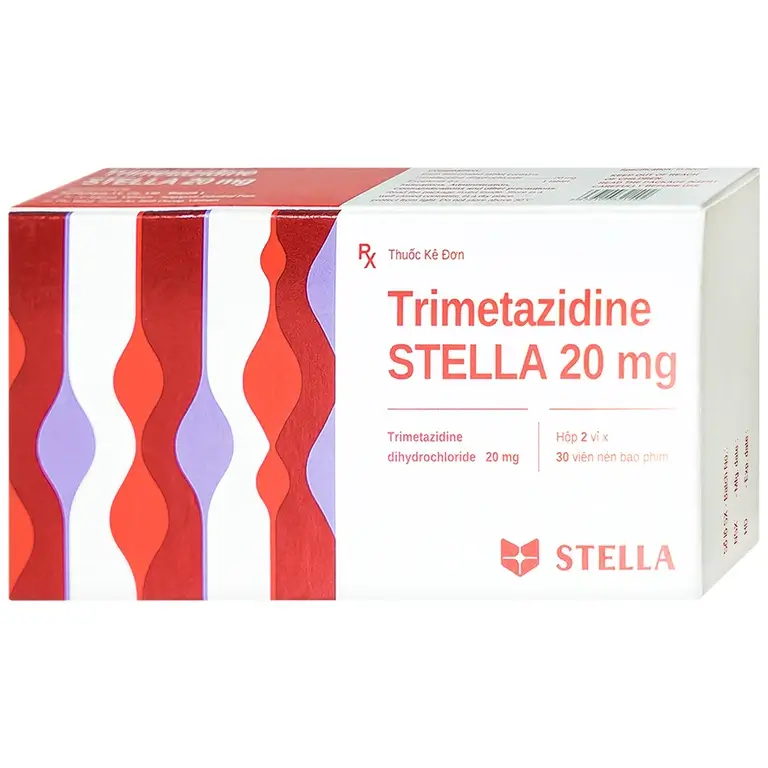 Thuốc Trimetazidine Stella 20mg điều trị đau thắt ngực ổn định (2 vỉ x 30 viên)