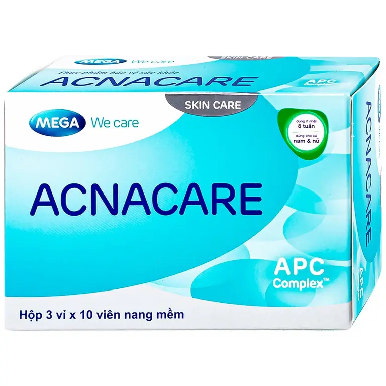Thực phẩm bảo vệ sức khỏe Acnacare bổ sung chất chống oxy hóa (3 vỉ x 10 viên)
