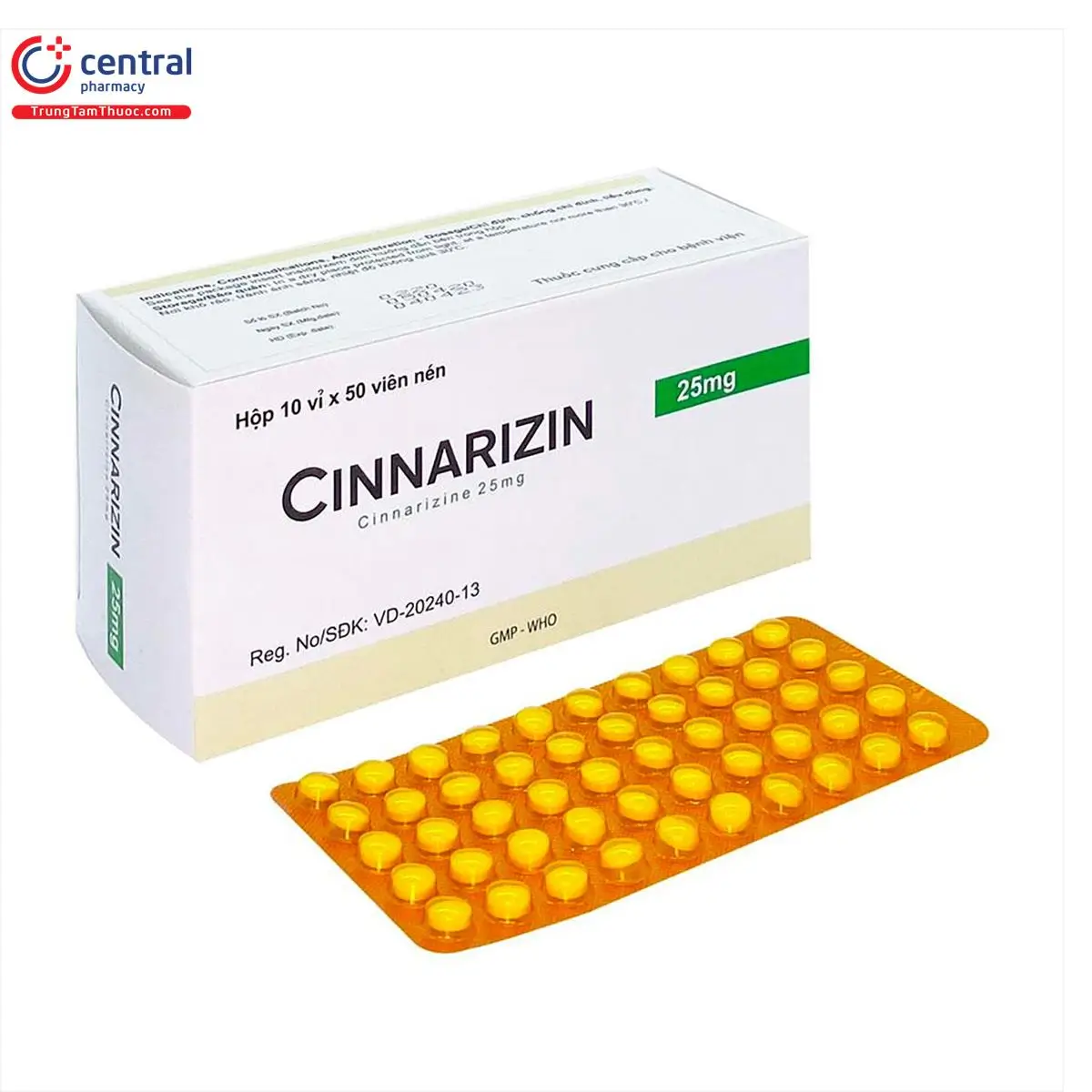 Cinnarizin 25mg Quảng Bình phòng chống say tàu xe, rối loạn tiền đình