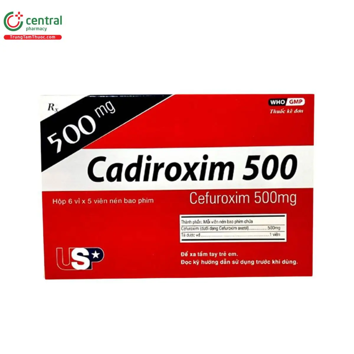 Cadiroxim 500 trị nhiễm khuẩn 