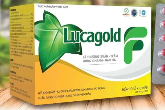 Viên uống Lucagold hỗ trợ giảm ho, long đờm