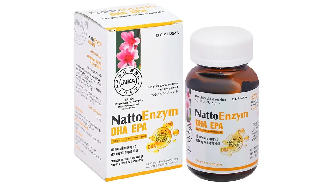 Thực phẩm bảo vệ sức khỏe Nattoenzym Dha Epa lọ 60 viên