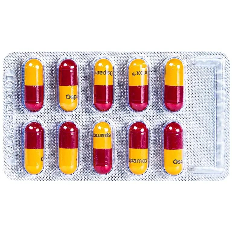 Thuốc Ospamox 500mg Imexpharm điều trị nhiễm trùng đường hô hấp, viêm phế quản (100 vỉ x 10 viên)