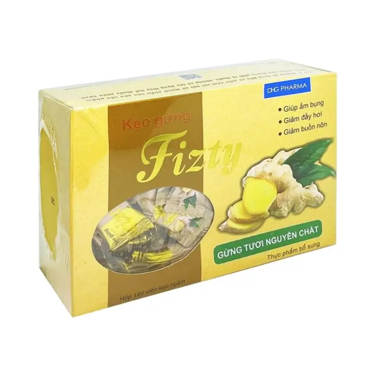Thực phẩm bổ sung kẹo gừng Fizty (100 viên)