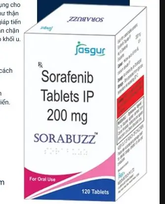 Thuốc SORABUZZ (Sorafenat / Sorafenib Tablets IP 200 mg) điều trị ung thư