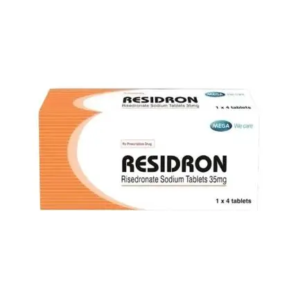 Thuốc Residron 35mg (Hộp 1 vỉ x 4 viên) - Điều trị loãng xương sau mạn kinh (Mega we care)