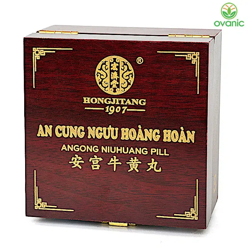 An Cung Ngưu Hoàng Hoàn Hộp Gỗ Hỗ Trợ Tim Mạch (1 Viên)