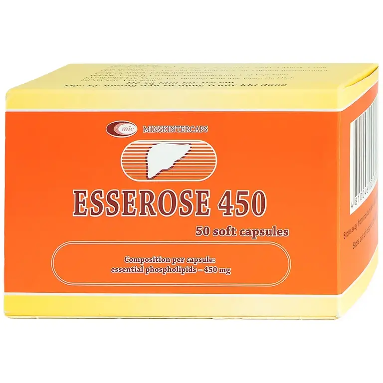 Thuốc Esserose 450 Minskintercaps cải thiện các triệu chứng bệnh lý gan (5 vỉ x 10 viên)