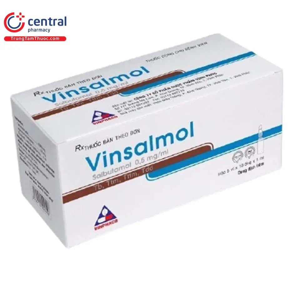 Vinsalmol 0.5mg/ml điều trị bệnh về đường hô hấp