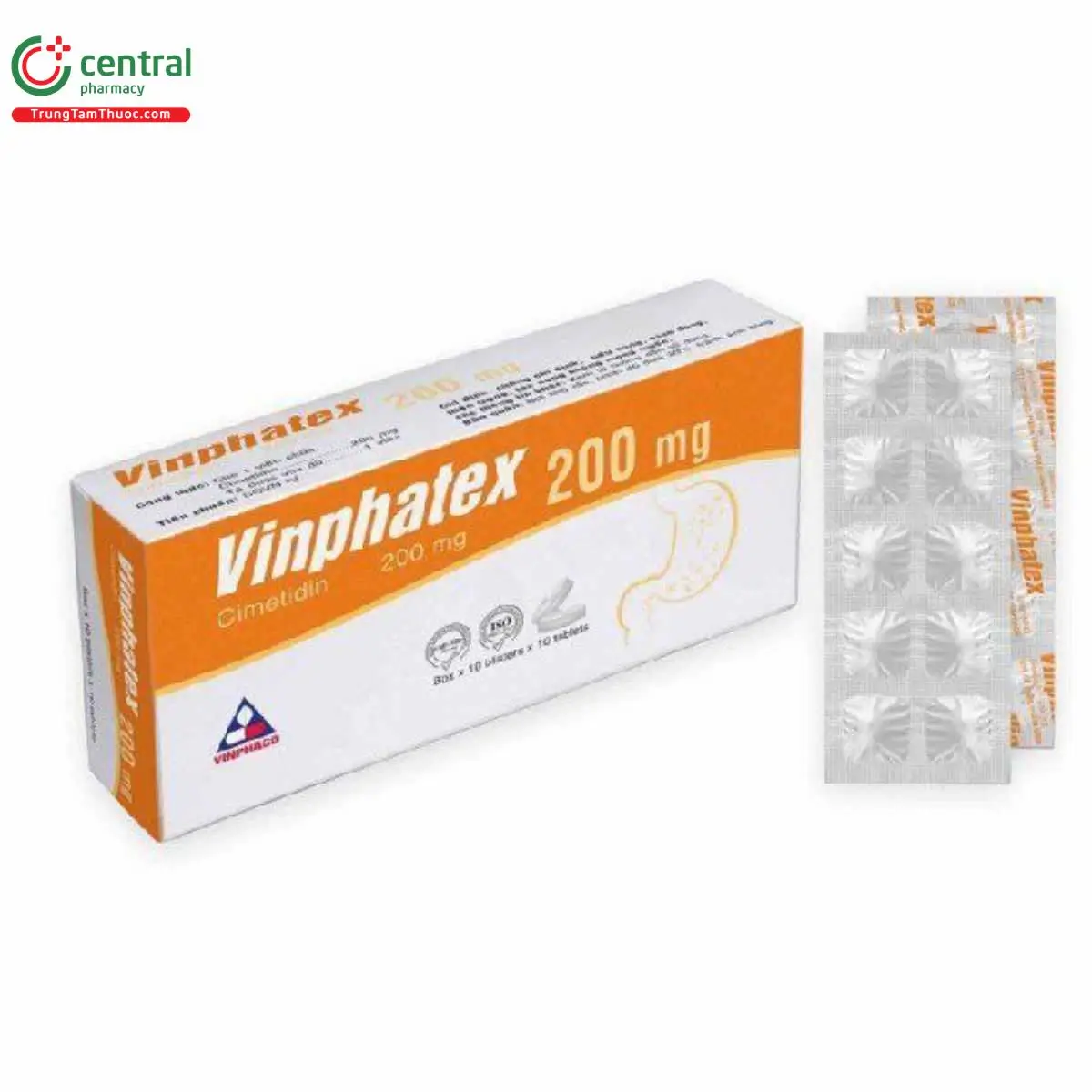 Vinphatex 200mg giảm triệu chứng do viêm loét dạ dày tá tráng