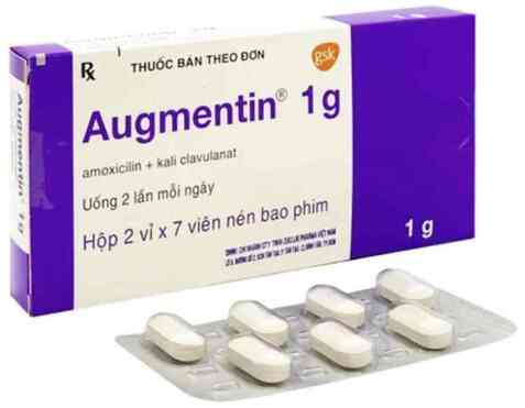 Thuốc Augmentin 1g GSK điều trị nhiễm khuẩn (2 vỉ x 7 viên)