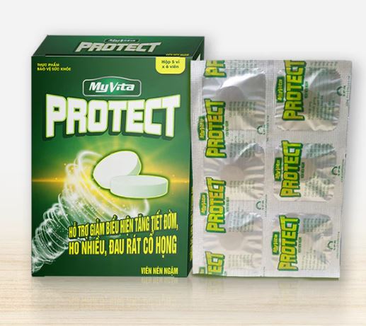 Viên ngậm MyVita Protect thảo dược bổ phế, giảm ho và đau họng