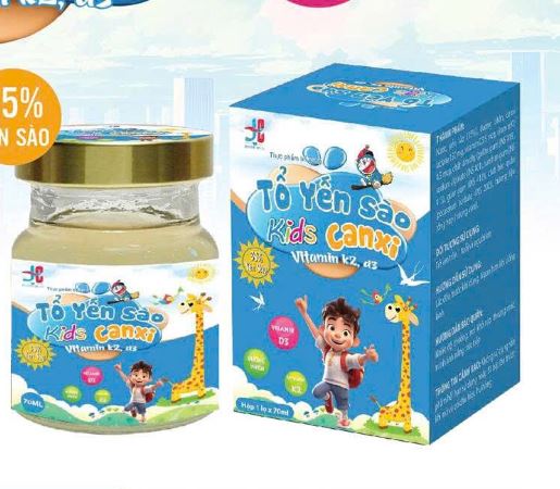 Tổ Yến Sào Kids Canxi Vitamin K2 D3 giúp bồi bổ cơ thể và hỗ trợ phát triển xương