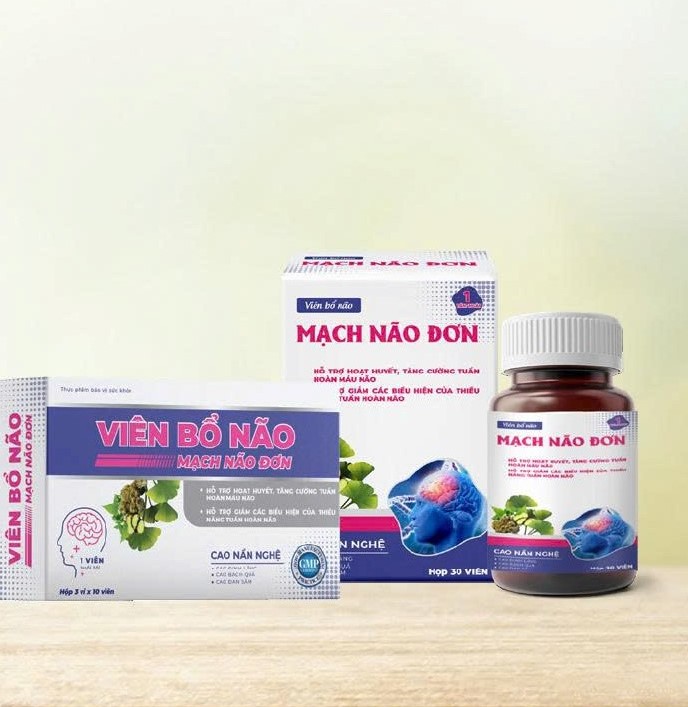 Viên bổ não mạch não đơn giản hỗ trợ hoạt huyết tăng cường tuần hoàn máu não
