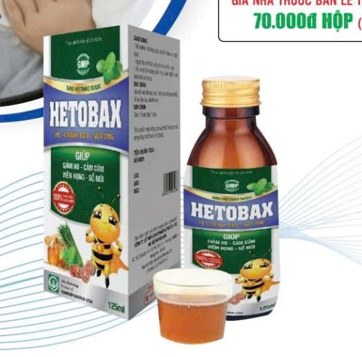 Siro thảo dược HETOBAX giúp giảm ho cúm