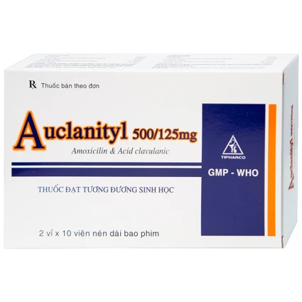 Thuốc Auclanityl 500/125mg Tipharco điều trị nhiễm khuẩn