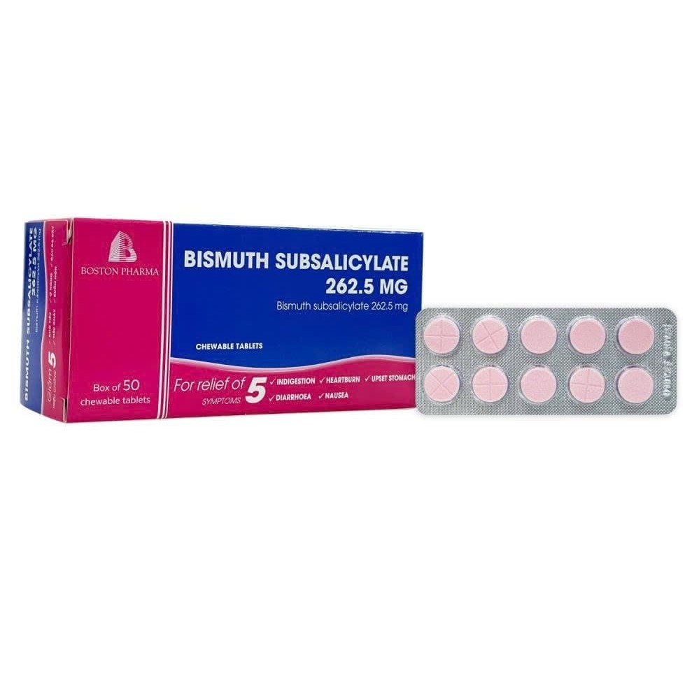 Bismuth Subsalicylate 262.5 mg giúp làm dịu nhanh các khó chịu ở dạ dày