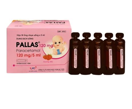 Pallas 120mg/5ml (H/30 ống) điều trị tình trạng sốt, giúp thân nhiệt trở lại bình thường cũng như giảm các cơ đau ở xương, các vị trí mới tiến hành phẫu thuật như răng,...