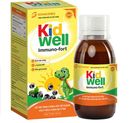 Kid Well Immuno-Fort, hỗ trợ ăn ngon, ngủ ngon, tăng cường đề kháng