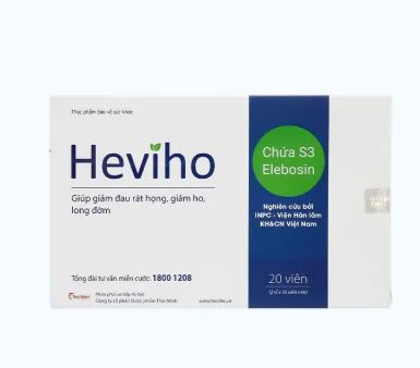 Thực phẩm bảo vệ sức khỏe Heviho giúp giảm ho, long đờm (2 Vỉ x 10 Viên)