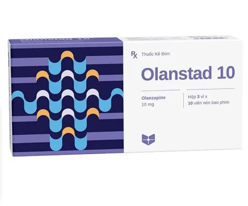 Viên nén Olanstad 10 Stella điều trị bệnh tâm thần phân liệt (3 vỉ x 10 viên)
