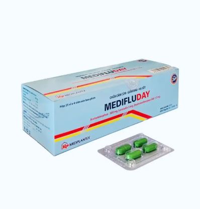 Viên nén Medifluday trị các triệu chứng ho cảm thông thường (25 vỉ x 4 viên)