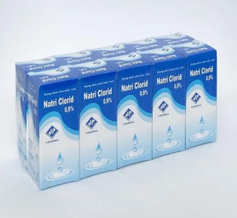 Nước muối Natri clorid 0,9% khô mắt, rửa mắt, sinh mũi (chai 10ml)