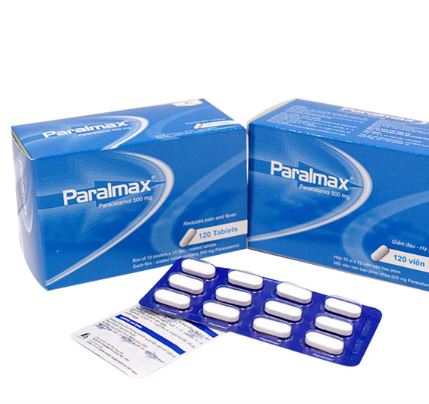 Viên nén Paralmax 500mg Boston điều trị đau từ nhẹ đến vừa, đau đầu, đau răng (10 vỉ x 12 viên)