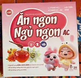 Ăn ngon Ngủ ngon AC bổ sung kẽm, acid amin cho cơ thể tăng cường sức khỏe Hộp hồng